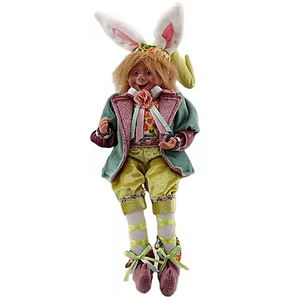 Promotion vêtements colorés 33cm cheveux jaunes <span class=keywords><strong>petit</strong></span> garçon génie poupée décoration ornements de pâques lapin chapeau anniversaire enfants cadeau - Product Image 1