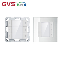 Panel de Teclas de Plástico con 8 Funciones Lógicas, Indicador LED RGB, Compatible con Múltiples Estándares de Pared KNX, Panel de Botones de 3 Vías Plus 55mm