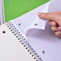 Carnet spirale A4 pour le commerce extérieur, design simple et élégant, feuilles détachables, épaissi, 70 feuilles, trois trous, ligné, pour le classement
