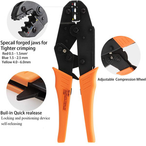 ชุดคีมย้ำสายไฟ HS-30J สำหรับสายขนาด 22-10 AWG 0.5-6.0 มม.² พร้อมชุดขั้วต่อและตัวเชื่อมสายไฟหุ้มฉนวน 700 ชิ้น - Product Image 4