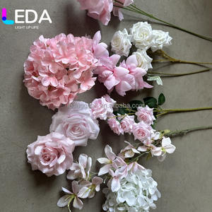 Guirlande florale fuchsia de haute qualité LEDA, fleurs en arc rose vif pour mariage, fête, décoration intérieure, vente en gros - Product Image 4