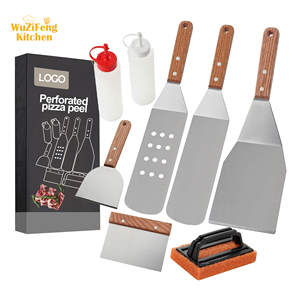 Herramienta para barbacoa al aire libre, juegos <span class=keywords><strong>de</strong></span> espátula para parrilla <span class=keywords><strong>de</strong></span> acero inoxidable resistente, <span class=keywords><strong>plancha</strong></span> para cocinar, 8 Uds., Kit <span class=keywords><strong>de</strong></span> accesorios para <span class=keywords><strong>Plancha</strong></span> profesional - Product Image 1