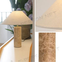 Lampe de bureau LED moderne et simple en marbre pour la décoration intérieure, élégante lampe de lecture de chevet, écologique, pour chambre à coucher, hôtel, restaurant