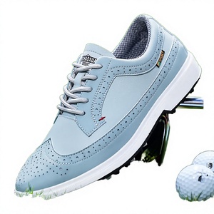 New Design Big Size Waterproof Genuine Leather Upper Microfiber PU Rubber Custom Rubber Sole Classic Mens <b>Golf</b> Winter Summer - Product Image 1