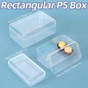 Boîte à gâteau de Noël en plastique en vrac SUNSHING, boîte à biscuits, boîte à dessert rectangulaire, boîte d'emballage pour <span class=keywords><strong>chocolat</strong></span>, conteneur à dessert pour <span class=keywords><strong>Ferrero</strong></span> Rocher - Product Image 1