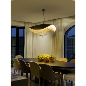 Lámpara Colgante LED de Hierro con Diseño de Platillo Volador, Estilo Nórdico Minimalista Postmoderno, Altura Ajustable, Cuidado de la Vista, para Sala de Estar o Cafetería - Product Image 6