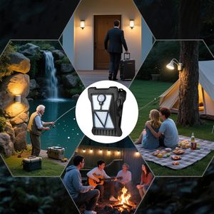 Lámpara Solar Impermeable IP65, Luz de Jardín con 3 Modos de Sensor, Luz Solar con Clip para Exteriores, para Patio Trasero, Garaje, Jardín - Product Image 6