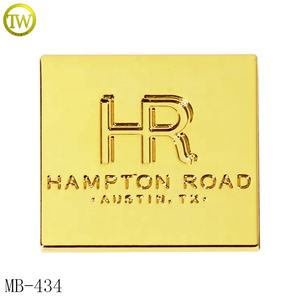 Placa de metal con tornillo para bolso con forma de rectángulo, etiqueta para muebles de marca con letras esmaltadas personalizadas - Product Image 4