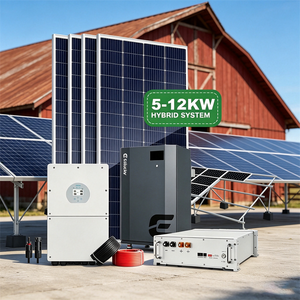 Pack de batteries 5KWH 15KWH 10KWH et système solaire complet 12KW pour usage domestique hybride - Product Image 3