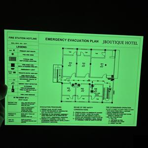 Özel fotolüminesan yangın söndürücü tahliye acil aydınlık çıkış işareti kızdırma karanlık güvenlik etiket işaretleri - Product Image 6
