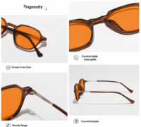 Montura Óptica TR90 Amarilla, Lentes Naranjas de Moda, Venta al Por Mayor, Clásicas, Unisex, Anti Luz Azul, con Bloqueo de Luz Azul, para Uso con Ordenador
