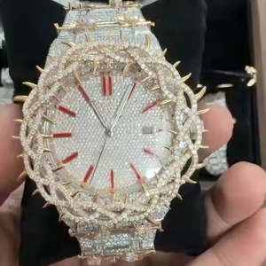 นาฬิกาข้อมือผู้ชาย VVS Custom Moissanite ระบบออโตเมติก คุณภาพสูง สไตล์ฮิปฮอป ประดับเพชรระยิบระยับ - Product Image 5