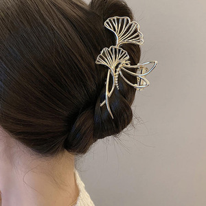 2024 or argent cheveux accessoires en gros Collection vague grande pince à saisir Merad requin pince femmes luxe cheveux griffe pinces Valent - Product Image 5