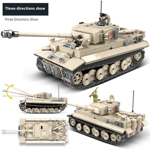 Bộ đồ chơi lắp ráp mô hình xe tăng hạng nặng <span class=keywords><strong>Tiger</strong></span> 131 bằng nhựa, thuộc bộ sưu tập quân sự Thế chiến II Quan Quan 100061, dành cho bé trai - Product Image 2