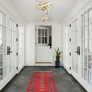 Luz de techo LED moderna para el hogar, cubierta acrílica y Base de hierro, accesorio de iluminación de pasillo interior para pasillo y dormitorio - Product Image 3