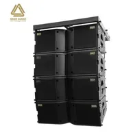 Système de sonorisation Line Array double 8 pouces SLA-8C, caisson de basses passif/actif avec contrôle par bouton et écran LCD pour usage commercial et domestique