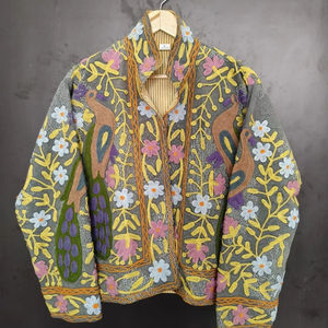 Chaqueta de Mujer Reversible, Transpirable, de Forro Polar 100% Algodón, Acolchada y Tejida a Mano, para Otoño e Invierno - Product Image 1