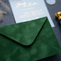 Enveloppes d'invitation de mariage de luxe en velours, imprimées en typographie, avec monogramme personnalisé en feuille d'or, sceau de cire, style européen