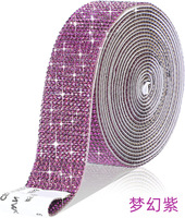 3 Rouleaux de bandes de strass auto-adhésives-Ruban de strass-Ruban diamant et enveloppe bling pour l'artisanat, le bricolage, l'art, la décoration