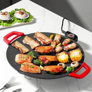 Grill électrique Yongkang 40 cm en pierre Maifan antiadhésif multifonctionnel avec poignées rouges - Product Image 2