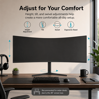 Aanpasbare fabrikant 49 inch gebogen 120Hz 240Hz 1ms IPS DQHD gamingmonitoren 49 inch LCD-monitor voor gaming