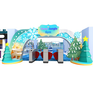 Aire de jeux intérieure pour enfants, parc de jeux gonflables en plastique, petite aire de jeux intérieure avec toboggan et piscine à balles - Product Image 1