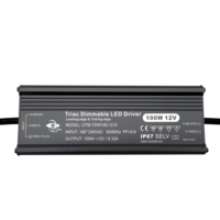 100-277V AC Entrada 100W Triac Regulable Electronics Led Lighting Driver con SAA Listed