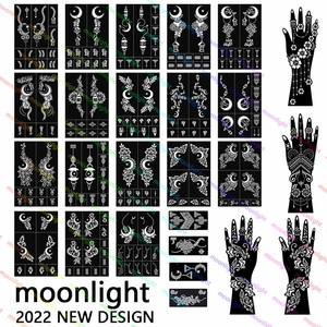 ลายฉลุกระดาษ3ชั้นลายฉลุทำจากพีวีซีลายสักรูปดอกไม้อินเดียมีคุณสมบัติชั่วคราวระดับมืออาชีพ - Product Image 2