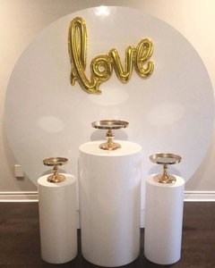 Pedestal de Acrílico Redondo Blanco, Soporte de Mesa para Postres de Boda, Cilindro de Perspex, 30X50Cm, 35X75Cm, 40X90Cm - Product Image 6