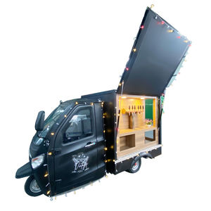 Tricycle <span class=keywords><strong>bar</strong></span> de luxe en aluminium galvanisé avec distributeur de prosecco pour fêtes de jardin et usage en station balnéaire - Product Image 2