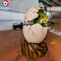 Œuf de dinosaure Protoceratops interactif pour bébé, modèle animatronique avec son, pour parc à thème