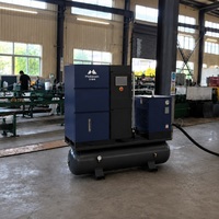Compresseur d'air rotatif à vis VSD monophasé compact Makesen 220V 8-10 bars 4 kW 5,5 CV 300 L/min monté sur réservoir