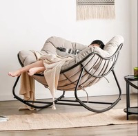 Schwingender Loungesessel für Innenräume, Schlafzimmer-Sofa, Vogelnest-Stuhl, Balkon-Freizeitstuhl, Internet-Berühmter Faulenzerstuhl