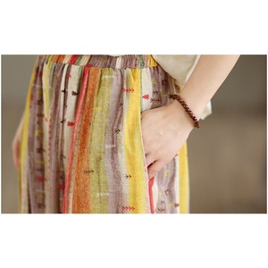 <span class=keywords><strong>Pantaloni</strong></span> <span class=keywords><strong>Palazzo</strong></span> Estivi <span class=keywords><strong>in</strong></span> Lino a Righe 2026 all'Ingrosso, <span class=keywords><strong>Vita</strong></span> Alta Elastica, Stampa Etnica Boho, Gamba Larga, Culotte Donna Taglie Forti - Product Image 6