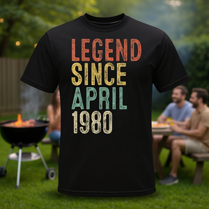 T-shirt Legend Since April 1980, regalo per il 45° compleanno per uomo - Product Image 2