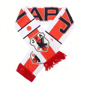 Vente d'usine, écharpe de supporter de football en tricot double face personnalisée avec logo jacquard, pas cher - Product Image 5