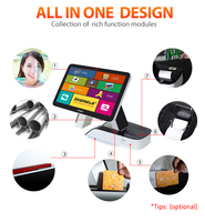 Zhongji A6 Posiflex écran tactile capacitif I3 Checker prix Windows Pos système Epos distributeurs automatiques de billets avec lecteur de carte