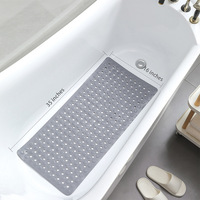 Tapis de douche en PVC à séchage rapide, antidérapant, motif gaufré moderne, idéal pour salle de bain et bain moussant