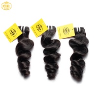 Mechones de Cabello Humano Virgen Indio Natural con Ondas Sueltas, Cabello Sin Procesar de un Solo Donante