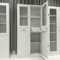 Armoire de classement de bureau à double porte battante en métal, armoire de rangement de bureau, armoire à dossiers en acier
