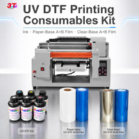 Machine d'impression UV DTF tout-en-un à plat avec plusieurs fonctions, fournissant film d'impression et encre CMYKWV
