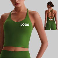 Soutien-gorge de sport sans couture à maintien élevé pour femmes, séchage rapide, respirant, grande taille, type débardeur, bretelles doubles couches