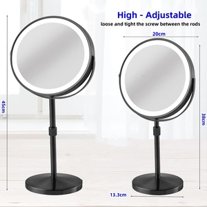 8 "màu đen thắp sáng Sạc máy tính để bàn gương trang điểm - Product Image 5