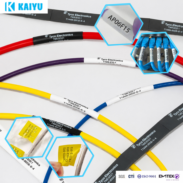 PET Waterproof Cable Labels Wire Marking Stickers for Network Electrical Fiber Wholesale KAIYU 15-Year Factory