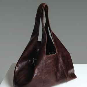 Bolso de Hombro de Cuero PU Retro Personalizado, de Diseño Simple, con Doble Correa, para Uso Diario, Tamaño Grande, para Compras - Product Image 3