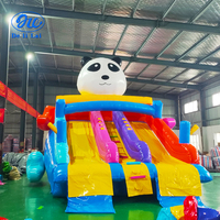 Parc aquatique mobile Panda, toboggan gonflable, monde de glace et de neige, piscine, équipement d'amusement aquatique, fabricant de piscines gonflables