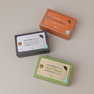 Custom 300gsm White Cardboard <strong>Soap</strong> <strong>Box</strong> With Window Spot UV Coating Kraft Paper <strong>Boxes</strong> Low MOQ Custom Design For <strong>Soap</strong> - Product Image 1