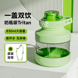 Botella de agua Tomic Tritan 20-100C con doble boca para beber, para bebé y madre - Product Image 4