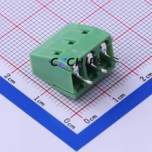 KF128-5.0-3P Screw Terminal Block Through hole Component (THT),P=5mm Connector 1x3P 5mm Green Through Hole - Product Image 2