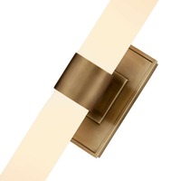 Appliques murales modernes dorées mates SIMIG pour salle de bain et salon, luminaires muraux en métal avec abat-jour en verre blanc